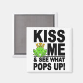 KISS ME Froschmagnet Magnet (Vorderseite/Rückseite)