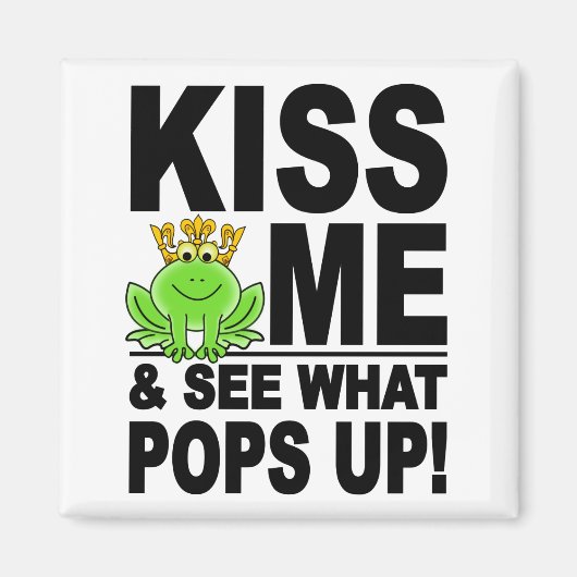 KISS ME Froschmagnet Magnet (Vorne)