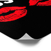 Kiss Me Funny Couples Tee Valentine's Day Couple M Poster (Ecke)