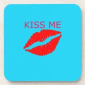 Kiss Me Getränkeuntersetzer (Vorderseite)