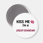 Kiss Me Great Oma Magnet (Vorderseite/Rückseite)