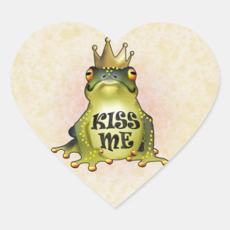 Kiss Me Herz-Aufkleber