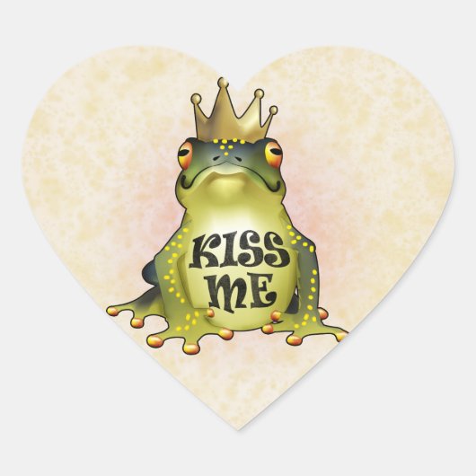Kiss Me Herz-Aufkleber (Vorderseite)