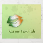 Kiss Me I am Irish - Beer Bottle Label Bierflaschenetikett (Einzelnes Label)