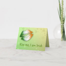 Kiss Me I am Irish - Greeting Card Karte
