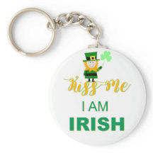 Kiss Me I am Irish Key Chain