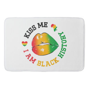 Kiss Me I Be Black History Montag Afroamerikaner Badematte