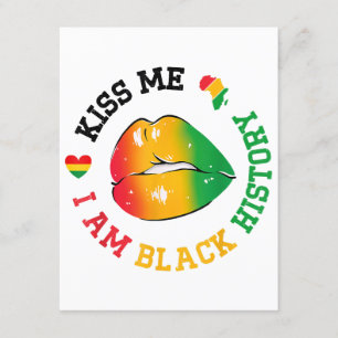 Kiss Me I Be Black History Montag Afroamerikaner Begleitkarte