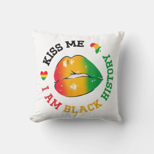 Kiss Me I Be Black History Montag Afroamerikaner Kissen