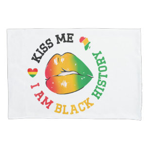 Kiss Me I Be Black History Montag Afroamerikaner Kissenbezug