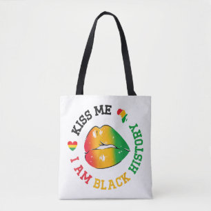 Kiss Me I Be Black History Montag Afroamerikaner Tasche