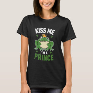 Kiss Me I bin ein Prinz Funny Bachelor Party Frog T-Shirt