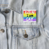 Kiss Me I Bin Gay Button (Beispiel)