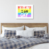 Kiss Me I Bin Gay Leinwanddruck (Insitu (Schlafzimmer))