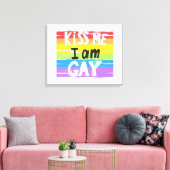 Kiss Me I Bin Gay Leinwanddruck (Insitu (Wohnzimmer))