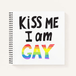 Kiss Me I Bin Gay Notizblock