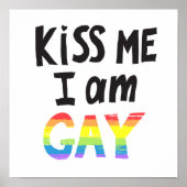 Kiss Me I Bin Gay Poster (Vorne)