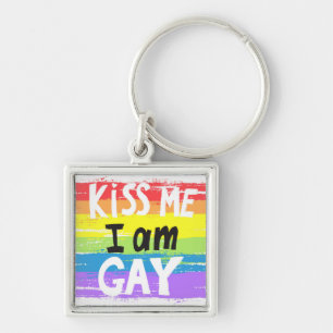 Kiss Me I Bin Gay Schlüsselanhänger