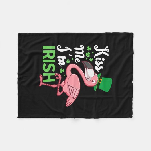 Kiss Me I bin irisch Fleecedecke (Vorderseite (Horizontal))