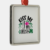 Kiss Me I bin irisch Ornament Aus Metall (Rechts)