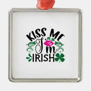 Kiss Me I bin irisch Ornament Aus Metall