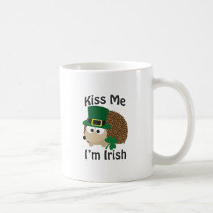 Kiss Me I bin irischer Igel Kaffeetasse