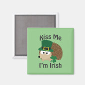 Kiss Me I bin irischer Igel Magnet (Vorderseite/Rückseite)