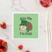 Kiss Me I bin irischer Igel Serviette (Beispiel)