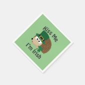 Kiss Me I bin irischer Igel Serviette (Ecke)