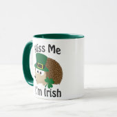 Kiss Me I bin irischer Igel Tasse (Vorderseite Links)