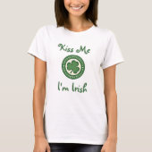 Kiss Me I bin irischer T - Shirt (Vorderseite)