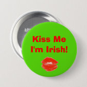 Kiss Me I bin Irish 4Molly Button (Vorne & Hinten)