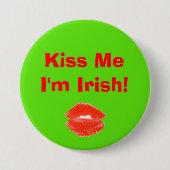 Kiss Me I bin Irish 4Molly Button (Vorderseite)