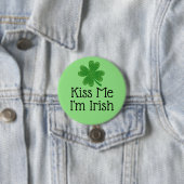 Kiss Me I bin Irish Clover St. Patrick's Day Button (Beispiel)