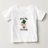 Kiss Me I bin Irish Pig Baby T-shirt (Vorderseite)