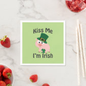 Kiss Me I bin Irish Pig Serviette (Beispiel)