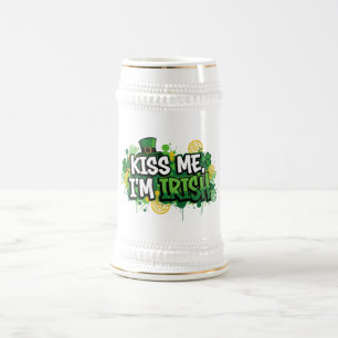 Kiss Me I bin Irish St. Patrick's Day Bierglas