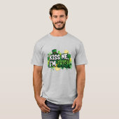 Kiss Me I bin Irish St. Patrick's Day T-Shirt (Vorne ganz)