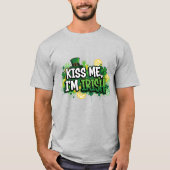 Kiss Me I bin Irish St. Patrick's Day T-Shirt (Vorderseite)