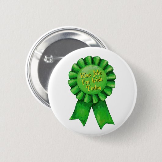 Kiss Me I bin Irish Today Button (Vorne & Hinten)