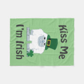 Kiss Me I bin Irish Yeti Fleecedecke (Vorderseite (Horizontal))