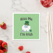 Kiss Me I bin Irish Yeti Serviette (Beispiel)