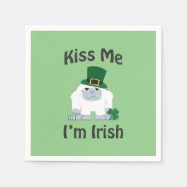 Kiss Me I bin Irish Yeti Serviette
