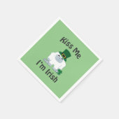 Kiss Me I bin Irish Yeti Serviette (Ecke)