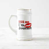 Kiss Me I bin jüdisch Bierglas (Links)