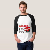 Kiss Me I bin jüdisch T-Shirt (Vorne ganz)