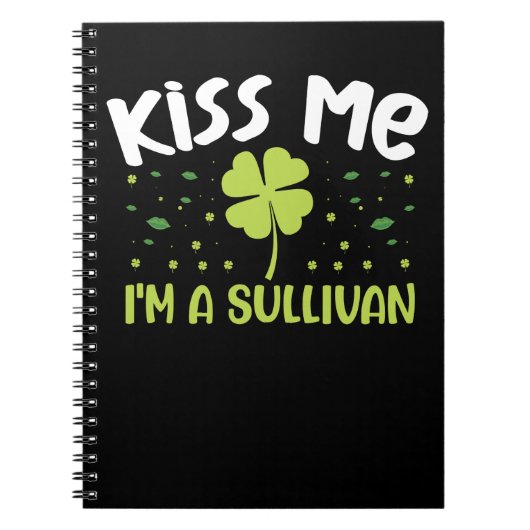Kiss Me I bin Sullivan - Nachname Sullivan Notizblock (Vorderseite)