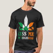 Kiss Me I i Irish Kleeblatt Funny Irish St Patrick T-Shirt (Vorderseite)