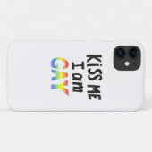 Kiss Me I is Gay Case-Mate iPhone Hülle (Rückseite (Horizontal))