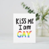 Kiss Me I is Gay Postkarte (Stehend Vorderseite)